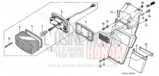 FEU ARRIERE XRV750P de 1993